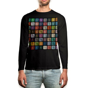 �����O t�V���c �����Y ���� �u���b�N �f�U�C�� XS S M L XL 2XL ����T �e�B�[�V���c �� black T shirt long sleeve 008730 �A�C�R���@�J���t���@�͗l