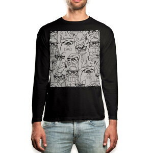 O tVc Y  ubN fUC XS S M L XL 2XL T eB[Vc  black T shirt long sleeve 010792 L@߂ˁ@