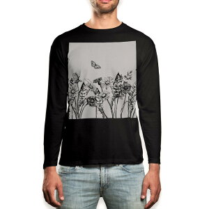 O tVc Y  ubN fUC XS S M L XL 2XL T eB[Vc  black T shirt long sleeve 014236 ԁ@t[@