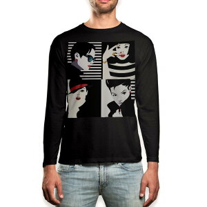 O tVc Y  ubN fUC XS S M L XL 2XL T eB[Vc  black T shirt long sleeve 014415 @t@bV@l