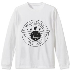 選べる16カラー 長袖リブ付きTシャツ メンズ レディース ユニセックス unisex 長袖 デザイン XS S M L XL 2XL Tシャツ ロング ティーシャツ T shirt 012636 バスケットボール　英字　ロゴ