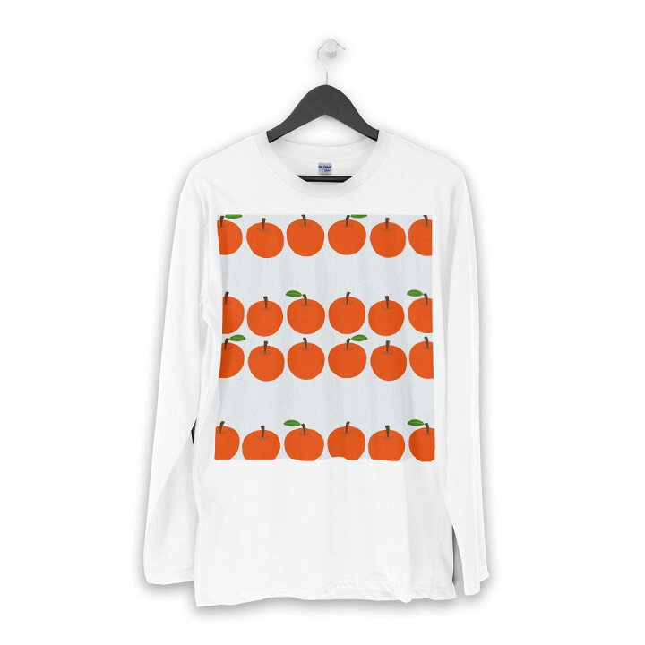 楽天市場 ロング Tシャツ メンズ 長袖 ホワイト グレー デザイン Xs S M L Xl 2xl Tシャツ ティーシャツ T Shirt Long Sleeve りんご 林檎 イラスト Kabeコレ