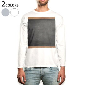 ロング tシャツ メンズ 長袖 ホワイト グレー デザイン XS S M L XL 2XL Tシャツ ティーシャツ T shirt long sleeve 009613 黒板　シンプル