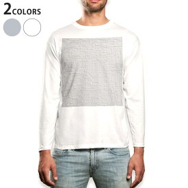 ロング tシャツ メンズ 長袖 ホワイト グレー デザイン XS S M L XL 2XL Tシャツ ティーシャツ T shirt long sleeve 009667 壁紙　白　シンプル