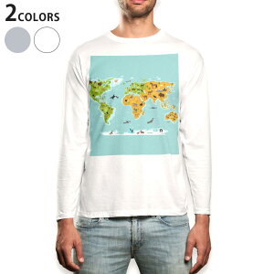 �����O t�V���c �����Y ���� �z���C�g �O���[ �f�U�C�� XS S M L XL 2XL T�V���c �e�B�[�V���c T shirt long sleeve 015957 ���E�n�}�@wordmap ����