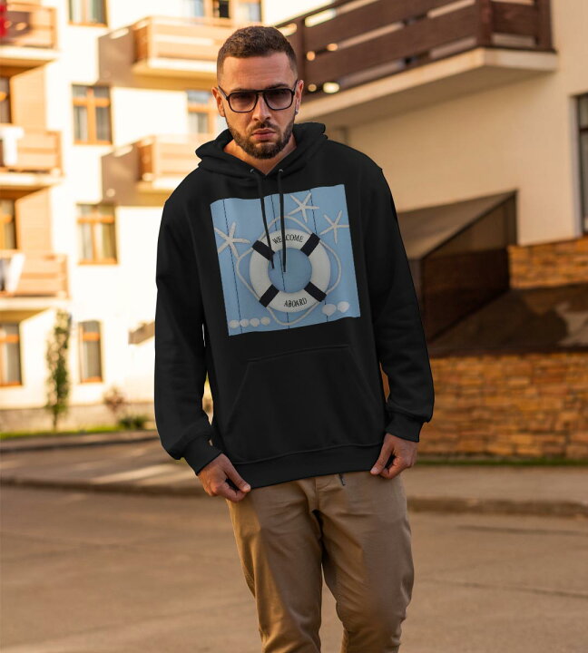 楽天市場 パーカー 男女 メンズ レディース 長袖 ホワイト グレー ブラック デザイン 150 S M L Xl 2xl Parker Hooded Sweatshirt フーディ 白 黒 灰色 水色 ヒトデ 浮き輪 Kabeコレ