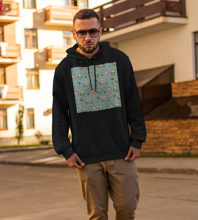 楽天市場 パーカー 男女 メンズ レディース 長袖 ホワイト グレー ブラック デザイン 150 S M L Xl 2xl Parker Hooded Sweatshirt フーディ 白 黒 灰色 フクロウ 水色 模様 水玉 Kabeコレ