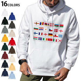選べる16カラープルオーバー パーカー フーディ メンズ レディース ユニセックス 長袖 デザイン S M L XL 2XL hoodie 015769 国旗　かわいい　カラフル