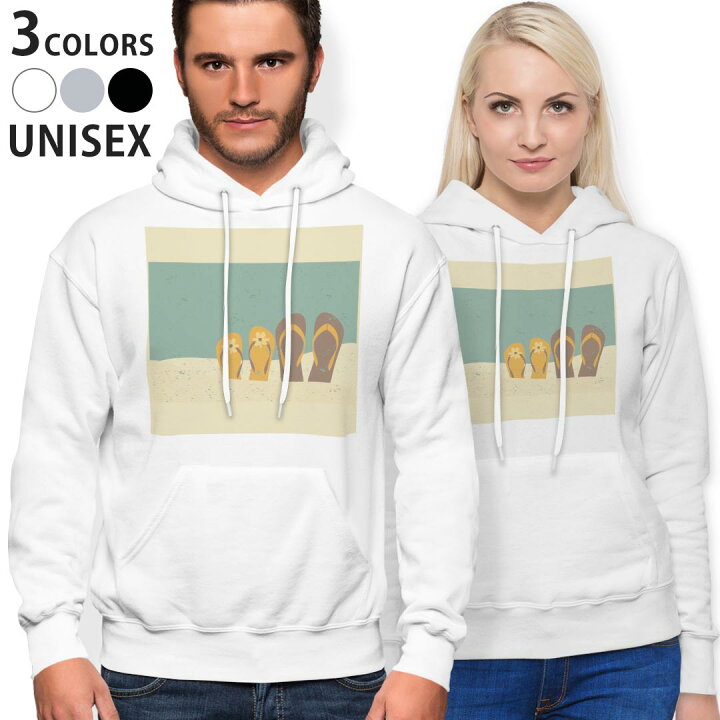 楽天市場 パーカー 男女 メンズ レディース 長袖 ホワイト グレー ブラック デザイン 150 S M L Xl 2xl Parker Hooded Sweatshirt フーディ 白 黒 灰色 おしゃれ ファッション サンダル Kabeコレ