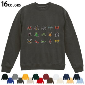 選べる16カラートレーナー メンズ レディース ユニセックス 長袖 デザイン S M L XL 2XL sweatshirt　trainer スウェット 013485 虫　昆虫　テントウムシ