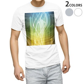 Tシャツ メンズ 半袖 ホワイト グレー デザイン S M L XL 2XL Tシャツ ティーシャツ T shirt 000066 カラフル　光　やじるし