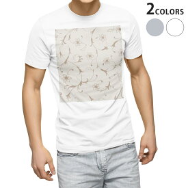 tシャツ メンズ 半袖 ホワイト グレー デザイン S M L XL 2XL Tシャツ ティーシャツ T shirt 000765 花　リーフ