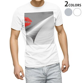 Tシャツ メンズ 半袖 ホワイト グレー デザイン S M L XL 2XL Tシャツ ティーシャツ T shirt 001102 キスマーク