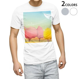 tシャツ メンズ 半袖 ホワイト グレー デザイン S M L XL 2XL Tシャツ ティーシャツ T shirt 001293 紙飛行機　木