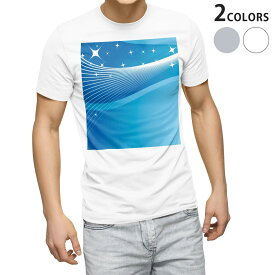 Tシャツ メンズ 半袖 ホワイト グレー デザイン S M L XL 2XL Tシャツ ティーシャツ T shirt 001462 キラキラ　波
