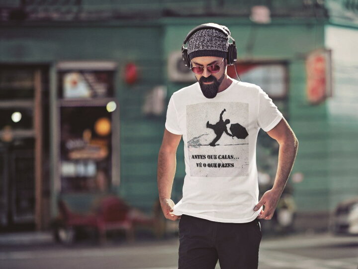 楽天市場 Tシャツ メンズ 半袖 ホワイト グレー デザイン Xs S M L Xl 2xl Tシャツ ティーシャツ T Shirt 0016 ユニーク 影 イラスト 黒 ブラック Kabeコレ