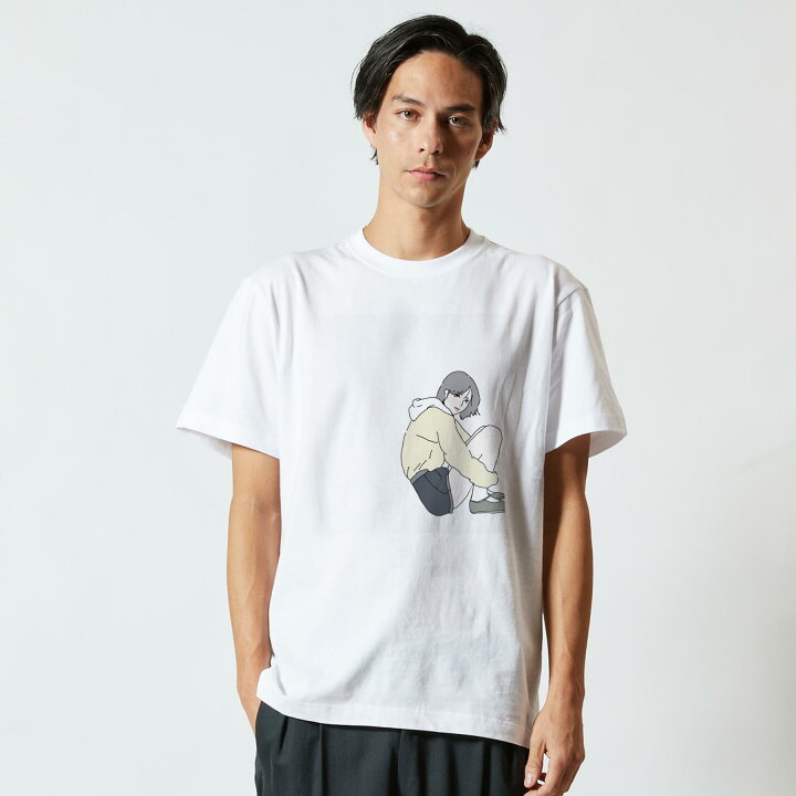 楽天市場 Tシャツ メンズ 半袖 ホワイト グレー デザイン Xs S M L Xl 2xl Tシャツ ティーシャツ T Shirt 女の子 イラスト Kabeコレ