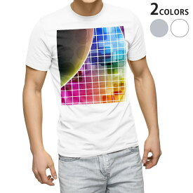 Tシャツ メンズ 半袖 ホワイト グレー デザイン S M L XL 2XL Tシャツ ティーシャツ T shirt 002096 カラフル　キラキラ