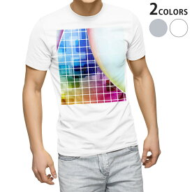 Tシャツ メンズ 半袖 ホワイト グレー デザイン S M L XL 2XL Tシャツ ティーシャツ T shirt 002098 カラフル　キラキラ