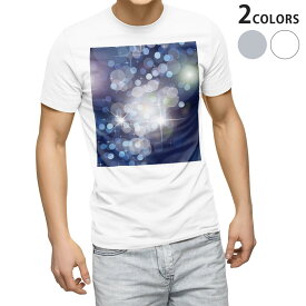 Tシャツ メンズ 半袖 ホワイト グレー デザイン S M L XL 2XL Tシャツ ティーシャツ T shirt 002216 青　キラキラ　模様