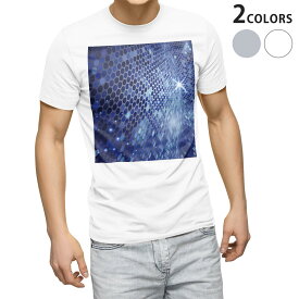 Tシャツ メンズ 半袖 ホワイト グレー デザイン S M L XL 2XL Tシャツ ティーシャツ T shirt 002231 青　ギラギラ