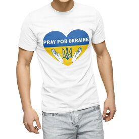 Tシャツ メンズ 半袖 ホワイト グレー デザイン S M L XL 2XL Tシャツ ティーシャツ T shirt 020983 ukraine ウクライナ