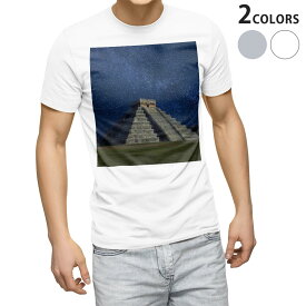 Tシャツ メンズ 半袖 ホワイト グレー デザイン S M L XL 2XL Tシャツ ティーシャツ T shirt 023108 ピラミッド　星