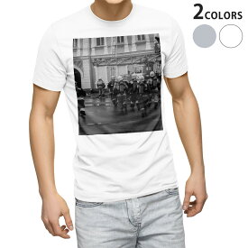 Tシャツ メンズ 半袖 ホワイト グレー デザイン S M L XL 2XL Tシャツ ティーシャツ T shirt 023128 モノクロ　消防　写真