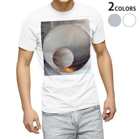 Tシャツ メンズ 半袖 ホワイト グレー デザイン S M L XL 2XL Tシャツ ティーシャツ T shirt 023160 建築物　写真