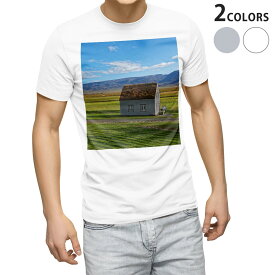 Tシャツ メンズ 半袖 ホワイト グレー デザイン S M L XL 2XL Tシャツ ティーシャツ T shirt 023446 風景　自然　写真
