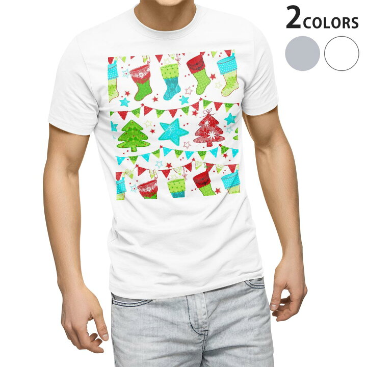 楽天市場 Tシャツ メンズ 半袖 ホワイト グレー デザイン Xs S M L Xl 2xl Tシャツ ティーシャツ T Shirt ラブリー クリスマス イラスト Kabeコレ