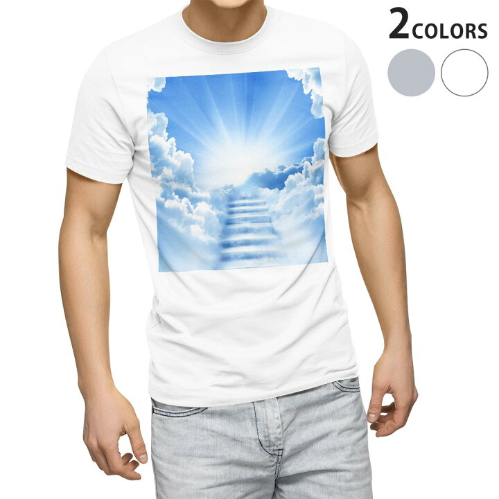 楽天市場 Tシャツ メンズ 半袖 ホワイト グレー デザイン Xs S M L Xl 2xl Tシャツ ティーシャツ T Shirt 写真 風景 空 イラスト 青 Kabeコレ