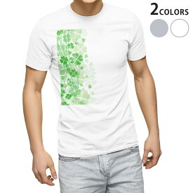 Tシャツ メンズ 半袖 ホワイト グレー デザイン S M L XL 2XL Tシャツ ティーシャツ T shirt 005490 四つ葉　クローバー