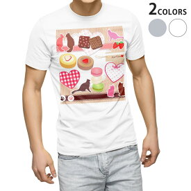 Tシャツ メンズ 半袖 ホワイト グレー デザイン S M L XL 2XL Tシャツ ティーシャツ T shirt 005705 スイーツ　猫　動物
