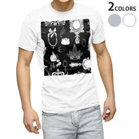Tシャツ メンズ 半袖 ホワイト グレー デザイン S M L XL 2XL Tシャツ ティーシャツ T shirt 006315 鏡　靴　イラスト