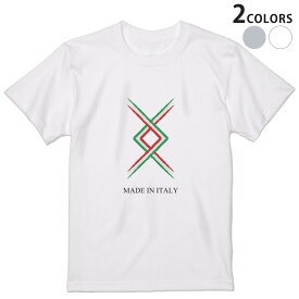 Tシャツ メンズ 半袖 ホワイト グレー デザイン S M L XL 2XL Tシャツ ティーシャツ T shirt 006538 国旗　イタリア