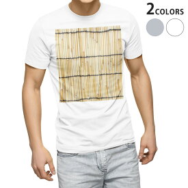 Tシャツ メンズ 半袖 ホワイト グレー デザイン S M L XL 2XL Tシャツ ティーシャツ T shirt 008341 写真　すだれ　模様