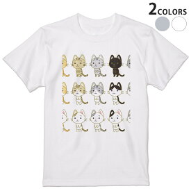Tシャツ メンズ 半袖 ホワイト グレー デザイン S M L XL 2XL Tシャツ ティーシャツ T shirt 008860 イラスト　ネコ　猫