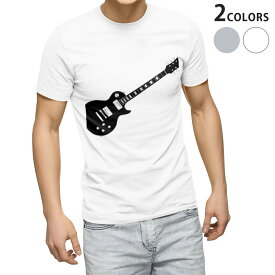 Tシャツ メンズ 半袖 ホワイト グレー デザイン S M L XL 2XL Tシャツ ティーシャツ T shirt 010278 ギター　音楽　黒