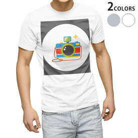 Tシャツ メンズ 半袖 ホワイト グレー デザイン S M L XL 2XL Tシャツ ティーシャツ T shirt 010283 カメラ　赤　青　緑