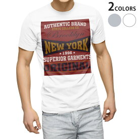 Tシャツ メンズ 半袖 ホワイト グレー デザイン S M L XL 2XL Tシャツ ティーシャツ T shirt 010757 ニューヨーク　英語　赤