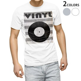 Tシャツ メンズ 半袖 ホワイト グレー デザイン S M L XL 2XL Tシャツ ティーシャツ T shirt 011186 音楽　レコード　文字
