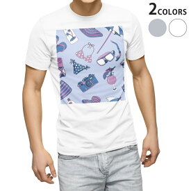 Tシャツ メンズ 半袖 ホワイト グレー デザイン S M L XL 2XL Tシャツ ティーシャツ T shirt 011317 海　水着　カメラ