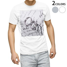 Tシャツ メンズ 半袖 ホワイト グレー デザイン S M L XL 2XL Tシャツ ティーシャツ T shirt 011415 指輪　英語　ペア