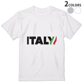 Tシャツ メンズ 半袖 ホワイト グレー デザイン S M L XL 2XL Tシャツ ティーシャツ T shirt 011666 イタリア　外国　国旗