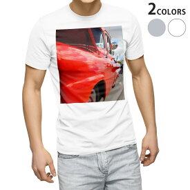 Tシャツ メンズ 半袖 ホワイト グレー デザイン S M L XL 2XL Tシャツ ティーシャツ T shirt 011795 外国　車　写真