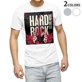 Tシャツ メンズ 半袖 ホワイト グレー デザイン S M L XL 2XL Tシャツ ティーシャツ T shirt 011870 ギター　ロック　かっこいい