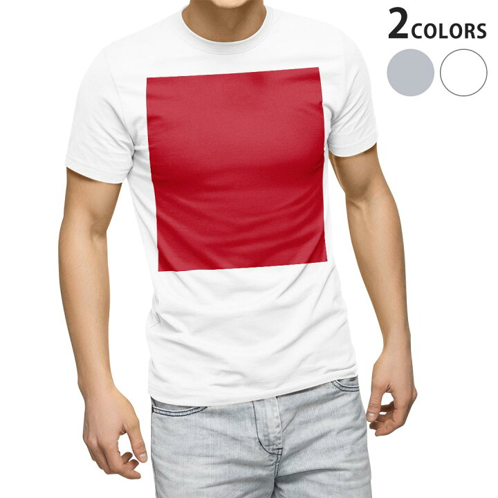 楽天市場 Tシャツ メンズ 半袖 ホワイト グレー デザイン Xs S M L Xl 2xl Tシャツ ティーシャツ T Shirt 赤 単色 シンプル Kabeコレ
