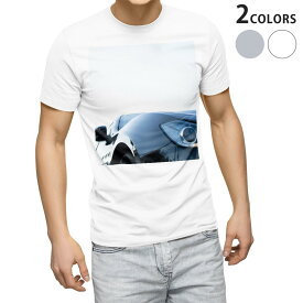 Tシャツ メンズ 半袖 ホワイト グレー デザイン S M L XL 2XL Tシャツ ティーシャツ T shirt 012305 車　かっこいい　写真