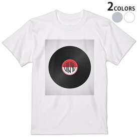 Tシャツ メンズ 半袖 ホワイト グレー デザイン S M L XL 2XL Tシャツ ティーシャツ T shirt 012960 レコード　音楽
